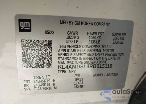 2024 Buick Encore Gx Sport Touring Fwd from USA, damaged, VIN KL4AMDSL4RB015118